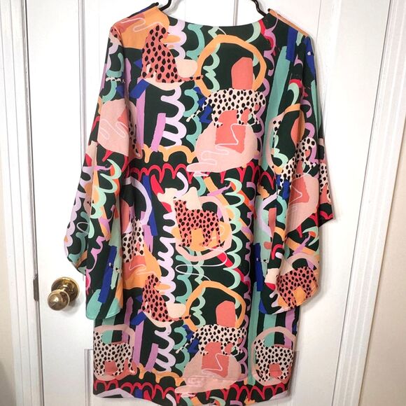 Crosby by Mollie Burch Olivia Mini Dress in Jungle Book Print, Med, V-Neck Lined - Picture 3 of 8